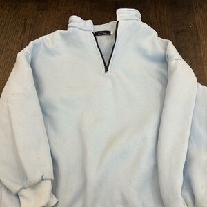 Quarter zip blue sweatshirt. So cute! So soft!